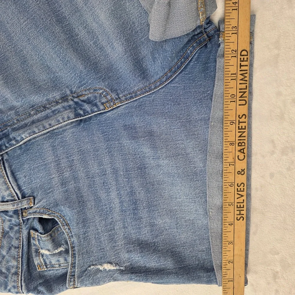 Wild Fable Shorts Women 8R Blue Super High-Rise Rolled Cuff Distressed Excellent